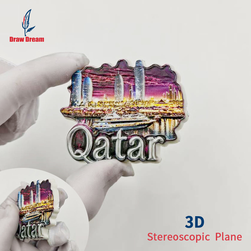 Home Office Qatar - 1Pc Qatar 3D koelkastmagneet, wereldreis-souvenircollectie van
