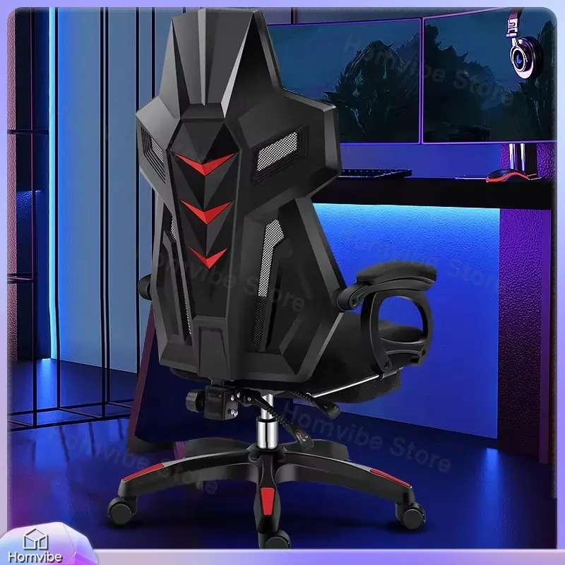 Home Office Desks - Ergonomische gamingstoel met lendensteun, hoogteverstelbaar, 360