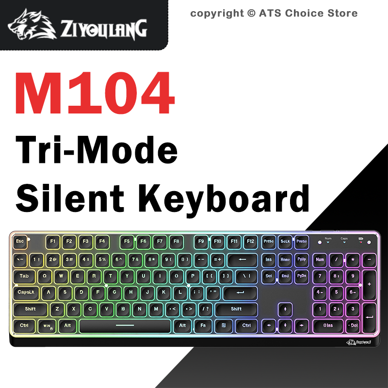 Home Office Uk Number - Freewolf M104 Tri-Mode Draadloos Toetsenbord RGB