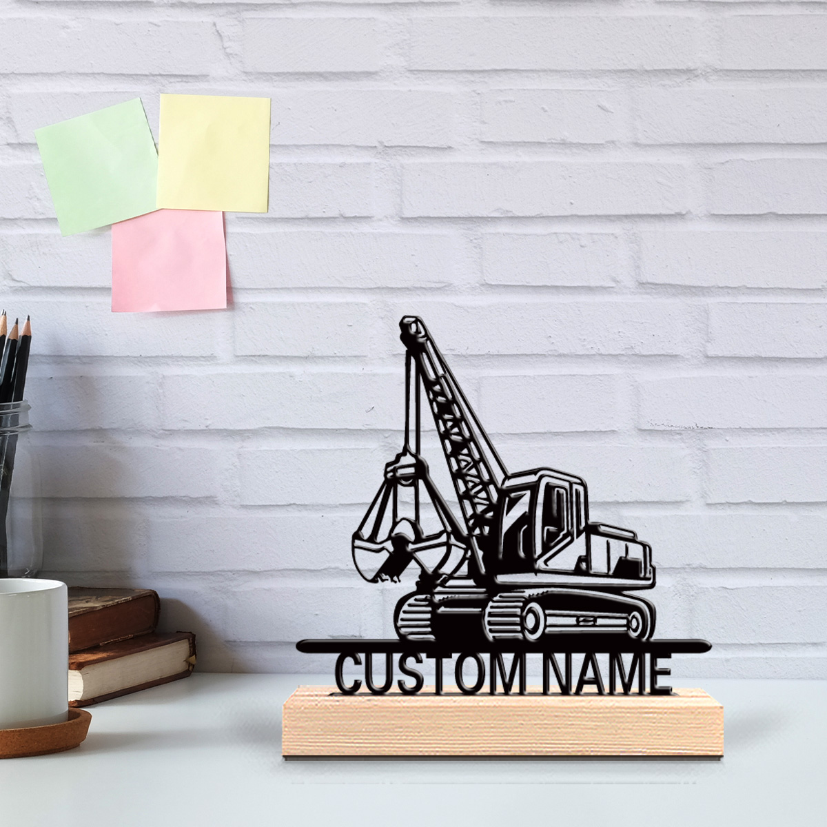 Home Office Living Room - 1 stuk tractor gepersonaliseerde letter blikken
