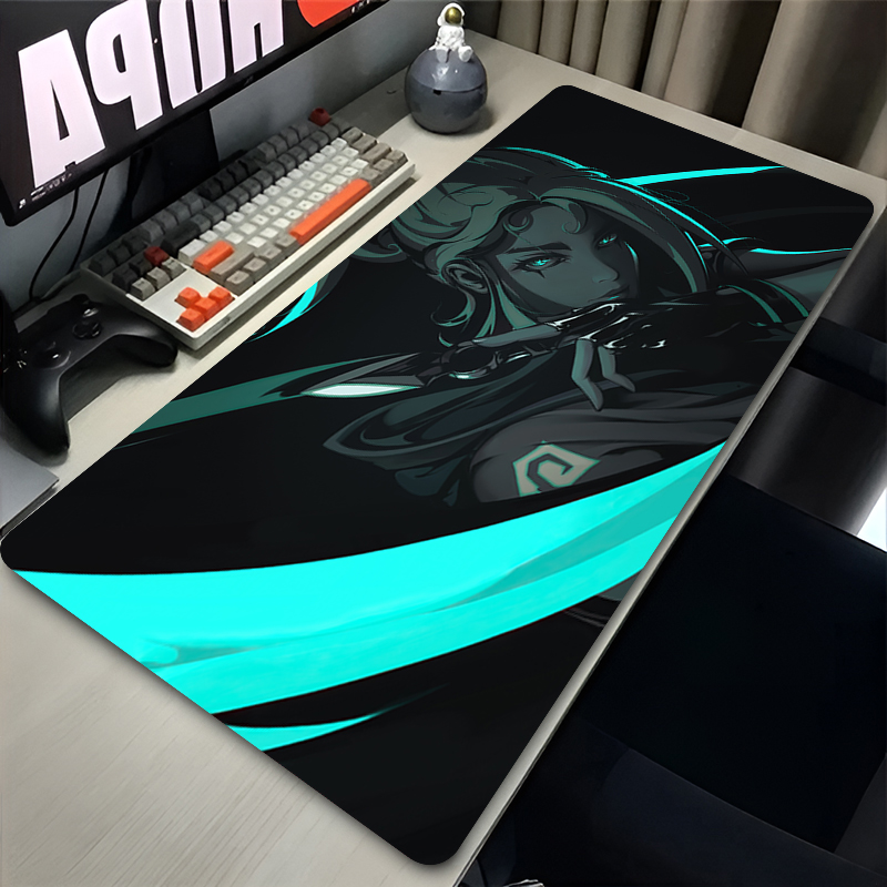Home Office Keyboard And Mouse - Muismat Hot Game Valorant Jett XXL
