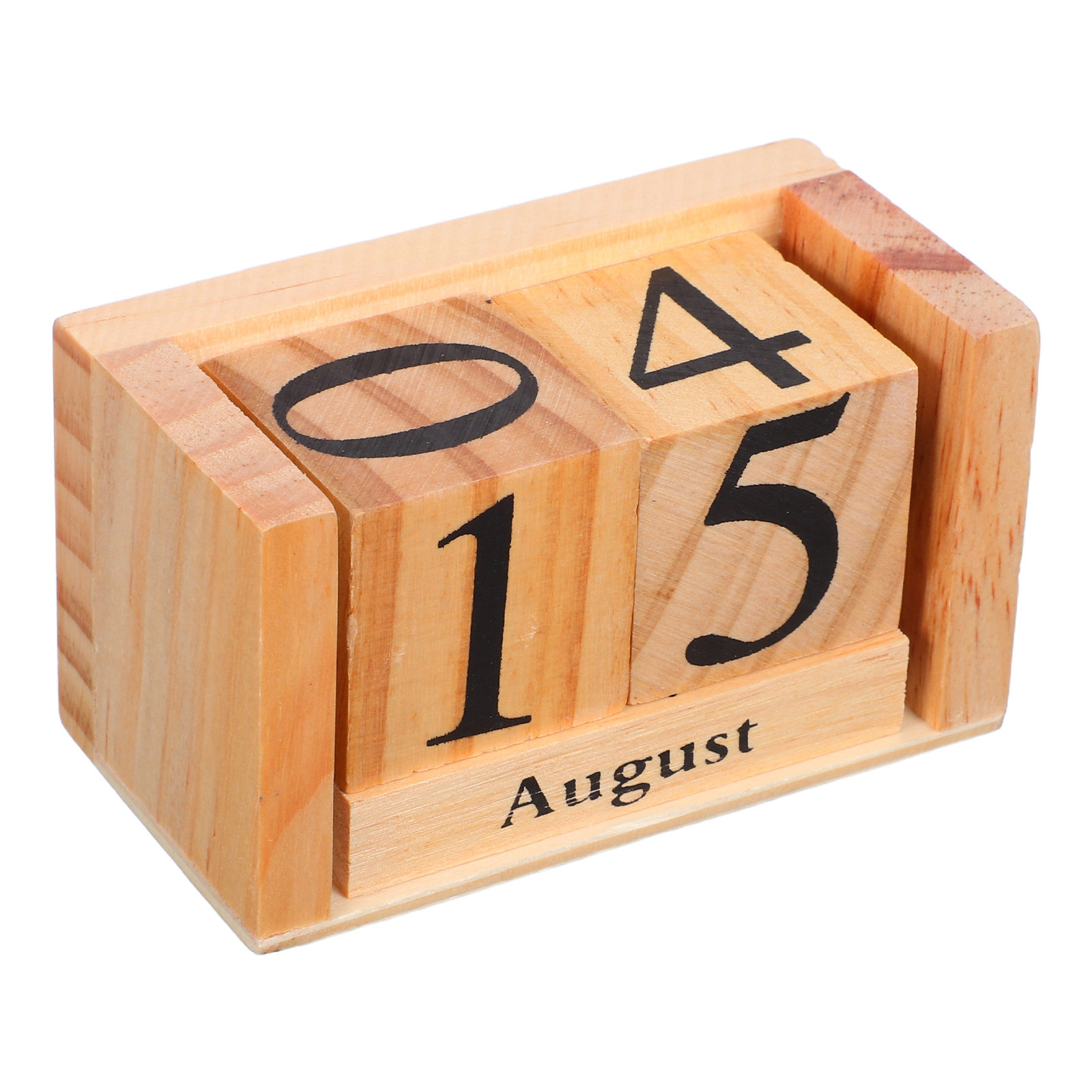 Home Office Updates - Houten Blokkenkalender Massief Houten Constructie Rustieke