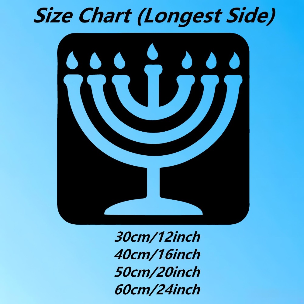 Free Home Office - CIFBUY Vintage Menorah Metalen Wanddecoratie IJzer