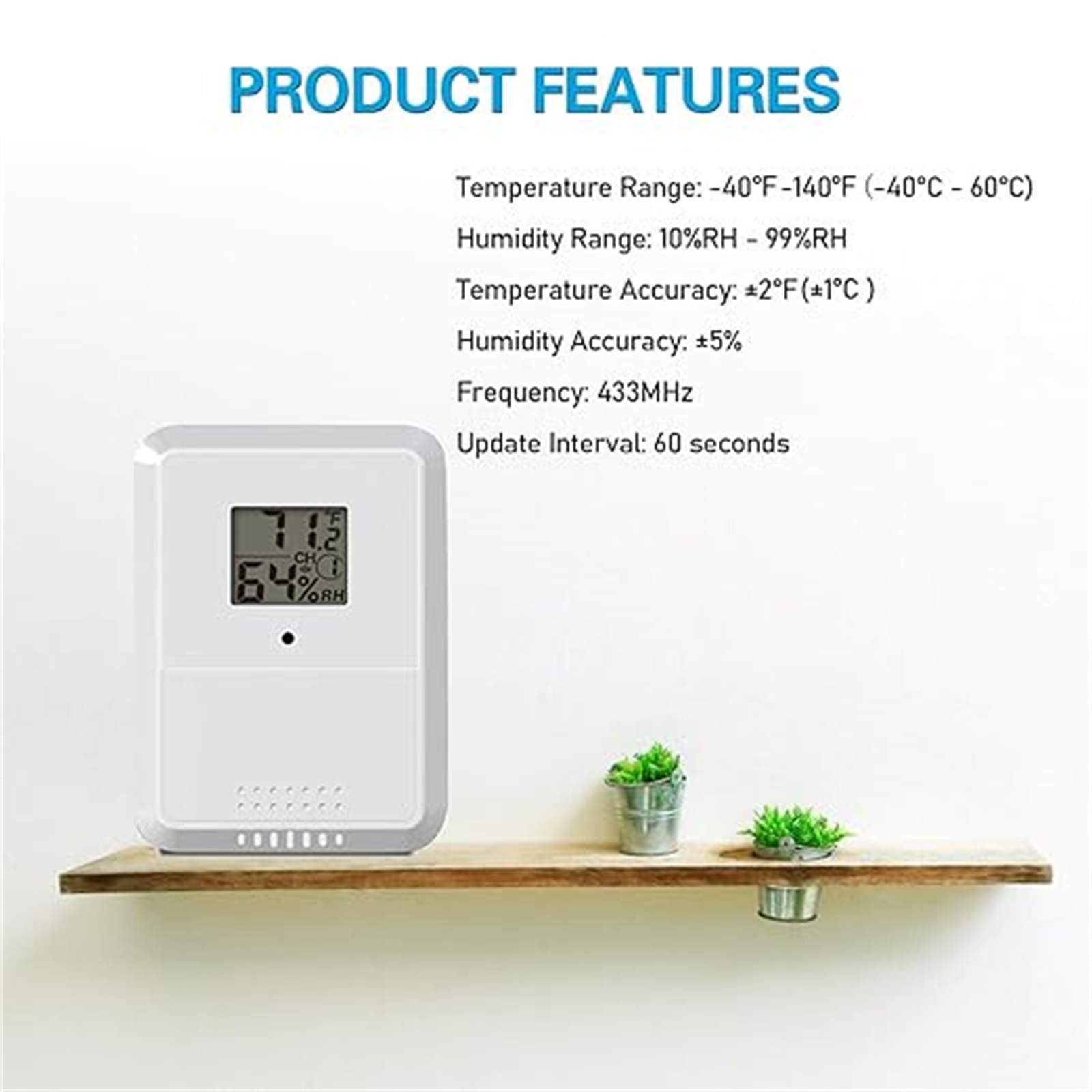 Draadloze temperatuur- en voch - Home Office Updates recensie en prijs