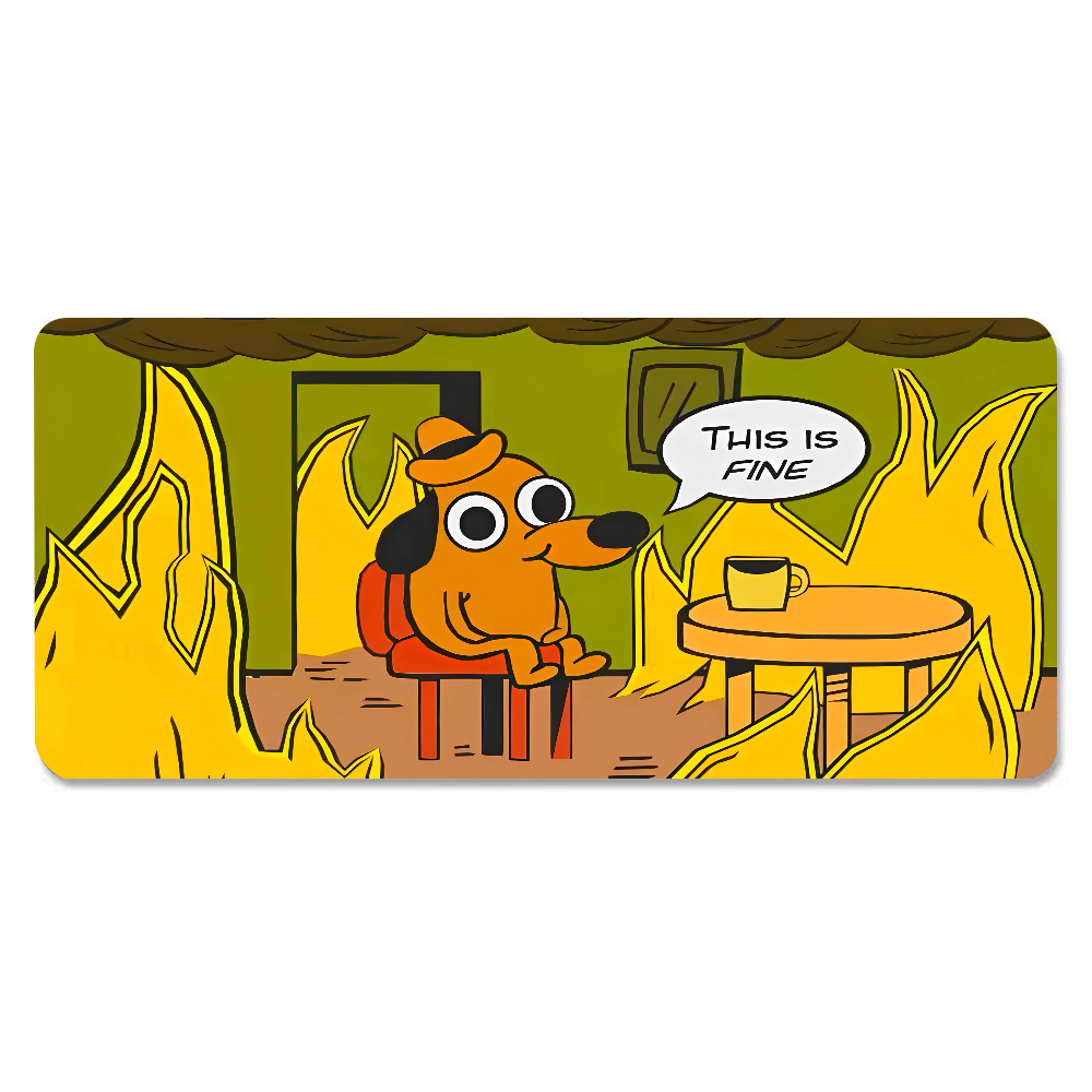This Is Fine Dog Teckel Muisma - Home Office Keyboard And Mouse recensie en prijs