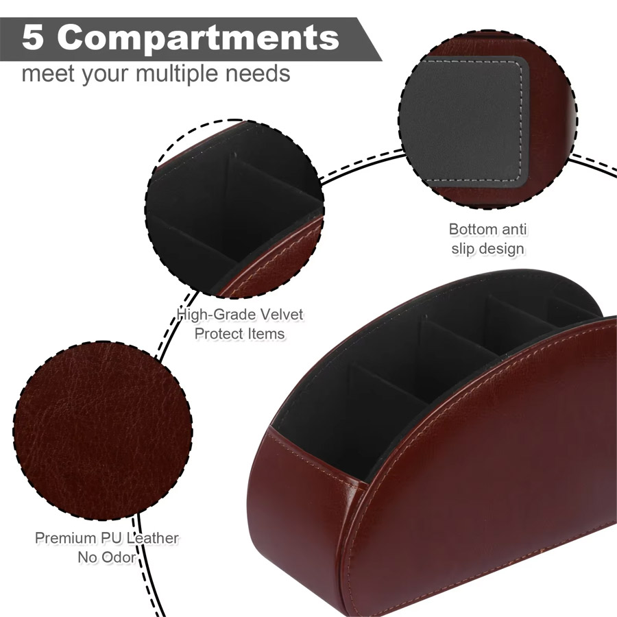 1Pc 5 Grid PU lederen desktop- - Home Office Setup recensie en prijs