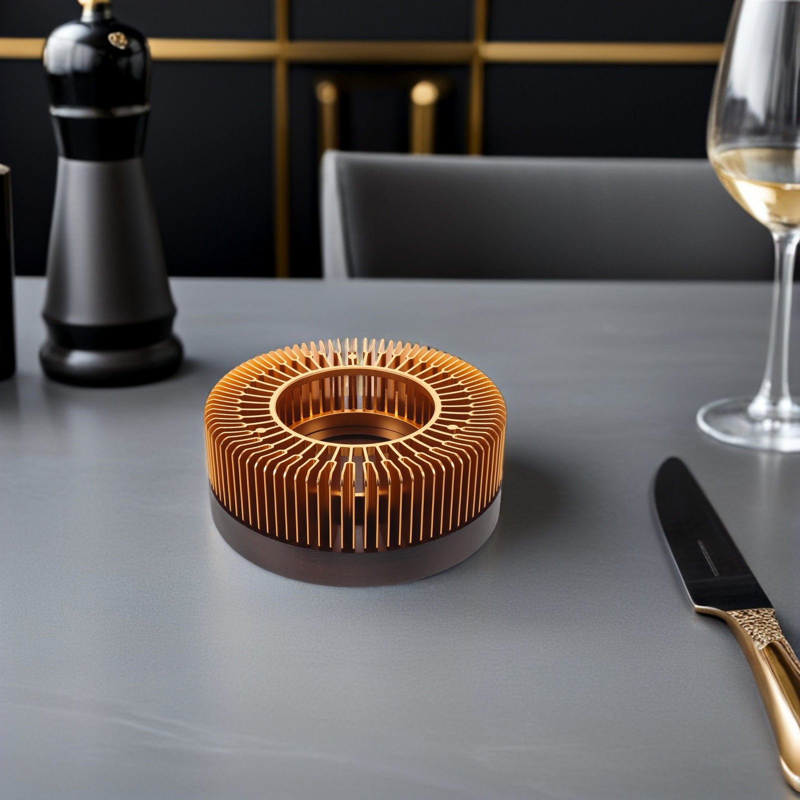 Gouden theepotverwarmer, alumi - Office Table Home recensie en prijs