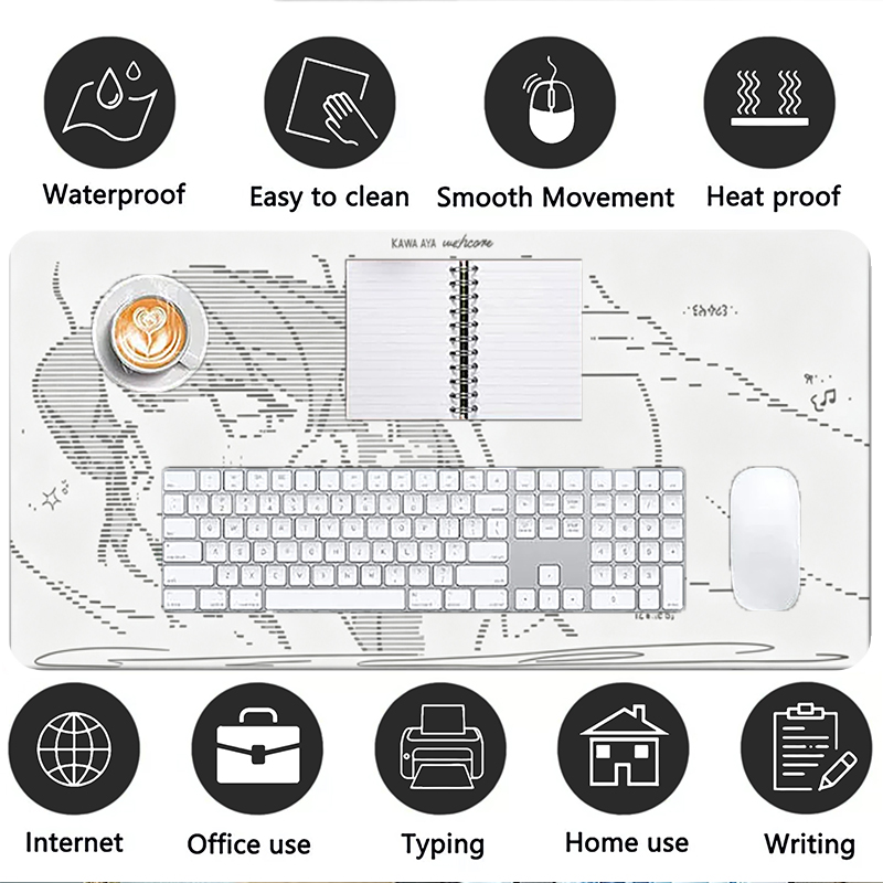 1 Stuks Lederen Muismat Anime  - Home Office Keyboard And Mouse recensie en prijs